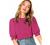 SheIn Women's Puff Sleeve Casual Solid Top Pullover Keyhole Back Blouse