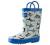 OAKI Kids Waterproof Rubber Rain Boots with Easy-On Handles