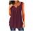 Women's Casual Pleated Tank Tops to Wear with Leggings Dressy Button Up Sleeveless Shirts Henley Blouses Summer Top