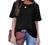 Womens Tops Dressy Casual Chiffon Blouses V Neck 3/4 Sleeve Summer Cute Swiss Dot Flowy T Shirts Loose Pom Pom Blouses