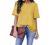 Womens Tops Dressy Casual Chiffon Blouses V Neck 3/4 Sleeve Summer Cute Swiss Dot Flowy T Shirts Loose Pom Pom Blouses