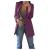 Women's Lapel Collar Long Sleeve Plaid Blazer Slim Fit Open Front Work Jackets Blazer Dress Office Suit Coat Outerwear