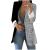 Women's Lapel Collar Long Sleeve Plaid Blazer Slim Fit Open Front Work Jackets Blazer Dress Office Suit Coat Outerwear