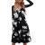 SHENYANGWA Fall Dresses for Women 2021,Casual V Neck Pockets Pleated Midi Dress Knee Length Wedding Guest Sundress