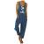 Hesxuno Jumpsuits for Women Casual Loose Plus Size Overalls Retro Print Wide Leg Buttons Jumpsuits Rompers with Pockets