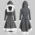 iDWZA Womens Winter Fashion Long Sleeve Patchwork Hooded Vintage Dress Party Dress