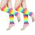 80s Women Neon Leg Warmers Knit Ribbed Leg Warmer for Party Accessories