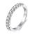 EAMTI CZ Wedding Band for Women 925 Sterling Silver Half Eternity Stackable Ring Size 3-13