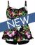 Septangle Women Plus Size Bathing Suits Paisley Print Two Piece Swimsuit Tankini Swimwear