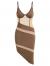 ZAFUL Women's Sleeveless Solid Bandage Sheer Mesh Wrap-tie Slinky Mini Dress