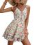 Simplee Women's Summer Beach Ruffle V Neck Sleeveless Backless Jumpsuit Romper