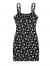 SheIn Women's Floral Tie Neck Sleeveless Ruched Bust Frill Trim Bodycon Short Dress