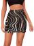 Verdusa Women's Floral Mesh Overlay Elastic Waist Bodycon Mini Skirt