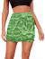 Verdusa Women's Floral Mesh Overlay Elastic Waist Bodycon Mini Skirt