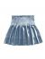 SheIn Women's Solid Shirred High Waist Layered Ruffle Hem Flared Mini Skirt