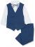 Van Heusen Boys' 4-Piece Formal Suit Set, Vest, Pants, Collared Dress Shirt, and Tie