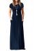 EUOVMY Women's Short Sleeve Loose Plain Maxi Dresses Casual Long Dresses with Pockets