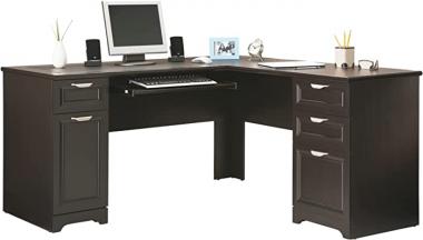 Realspace® Magellan 59"W L-Shape Corner Desk, Espresso