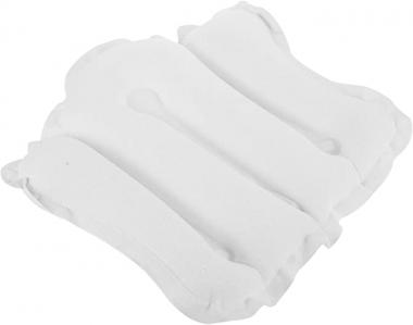 Healifty Inflatable Bath Pillow: Terry Cloth Covered Bath Pillow| Bathtub Spa Pillow for Bathtub Comfortable Soft Bath Cushion ( White )