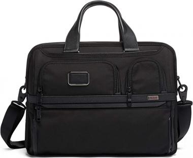 Tumi Alpha 3 Expandable Organizer Laptop Brief Black 1 One Size