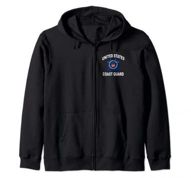 US Coast Guard (USCG) Alumni Men and Women Zip Hoodie