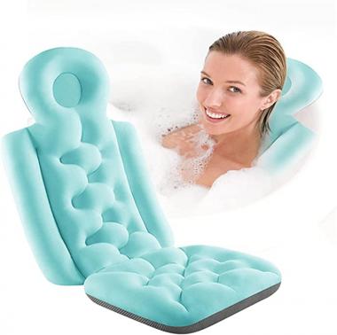 JuZi Store Premium Full Body Bath Pillow for Tub, Extra Soft Neck and Back Support to Relax and Unwind, Ergonomic Spa Bathtub Pillow, Swimsuit Material Soft & Quick Drying