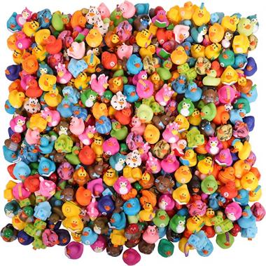 Kangaroo Rubber Duck Bath Toy Assortment (100-Pack)