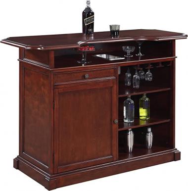 Hathaway Ridgeline 5' Home bar Set with Storage Mahogany