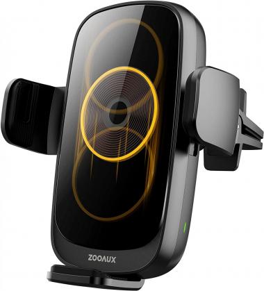 [Auto-Alignment Coil Version] ZOOAUX Wireless Car Charger, 15W Auto Clamping Car Charger Mount Air Vent Charging Phone Holder for iPhone 13 12 11 Xs X 8, Samsung Galaxy Z Flip3 S22 S21 S9 Note 10, etc