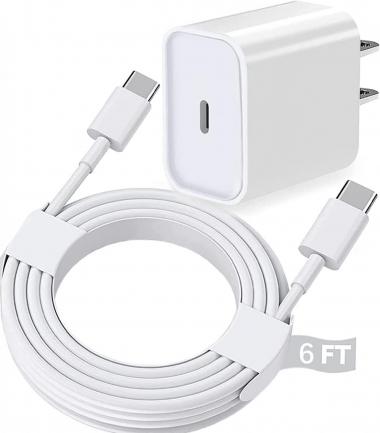 USB C Apple Fast Charger for iPad Pro 12.9/11 in 2021/2020/2018, iPad Air 4th/5th Generation 10.9",iPad Mini 6th Generation, iPad Charger Fast Charging Wall Charger Block with 6FT USB C to C Cable