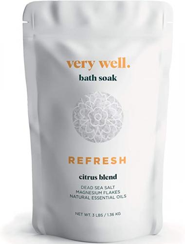 Very Well Natural Bath Salts - Dead Sea Salt + Magnesium Chloride Flakes for Stress Relief, Relaxing & Muscle Recovery - Bath Soak & Foot Soak for Women + Men - Better Than Epsom Salt (Citrus Blend)