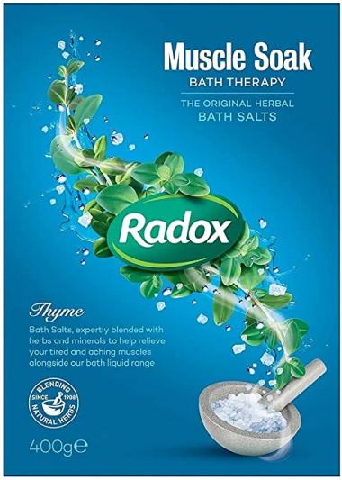 Radox Bath Therapy 400g Muscle Soak Herbal Bath Salts - Pack of 6