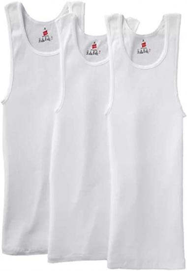 Hanes Men's Tall Man Ribbed Tank Top (Pack of Three)