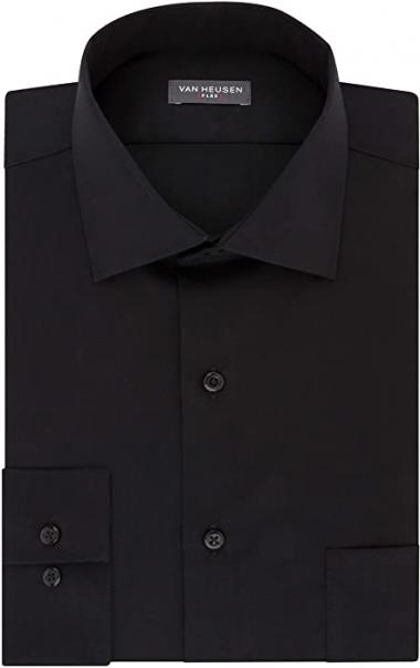 Van Heusen Men's Dress Shirt Regular Fit Flex Collar Stretch Solid