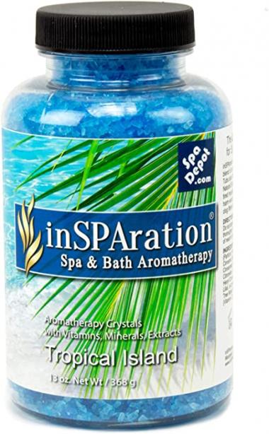 inSPAration Tropical Island Aromatherapy Crystals for Spa, Hot Tub & Bath 13 oz.