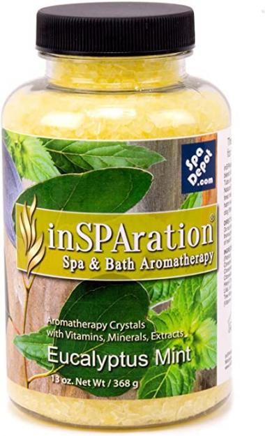 inSPAration Eucalyptus Mint Aromatherapy Crystals for Spa, Hot Tub & Bath 13 oz.