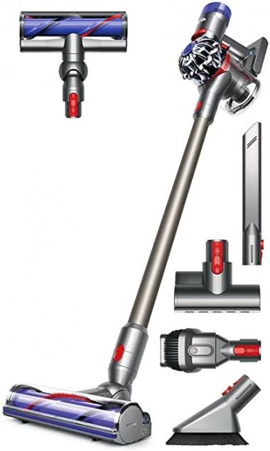 Dyson V8 Animal Cordless HEPA Vacuum Cleaner + Direct Drive Cleaner Head + Wand Set + Mini Motorized Tool + Dusting Brush + Docking Station + Combination Tool + Crevice Tool