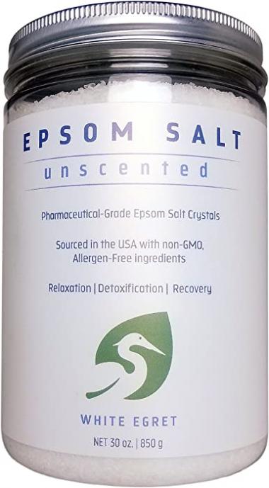 White Egret Pharmaceutical Grade Bath Epsom Salt, 30 Ounce