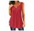 Womens Tank Tops Sleeveless Summer Casual V Neck Button Up Henley T Shirts Plus Size Floral Flowy Pleated Vest Blouses