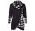 Womens Long Sleeve Cowl Neck Buttons Splicing Tunic Tops Casual Plaid Side Split Irregular Hem Pullover Spring Blouses