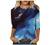 3/4 Sleeve Tops for Women Dressy Casual Crewneck Floral Printed T Shirts Loose Graphic Tee Summer T-Shirt Blouse Tunic