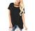 Womens Criss Cross Twist Knot Tops Casual Summer Short Sleeve T Shirts Tunic Top Loose Comfy Tshirts Blouses