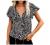 SNKSDGM Womens Casual Boho Floral Print V Neck Long Sleeve Loose Blouses Shirts Summer Babydoll Peplum Tops with Drawstring