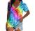 Women Summer Tshirts Dressy Colorful Butterflies Print Graphic Tee Shirts Loose V Neck Short Sleeve Tops Casual Tunic