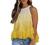 Halter Blouse for Women Summer Floral Print Sleeveless Shirts Tank Top Rufflefd Hem Blouses Pom Pom Flowy Tunic Tops