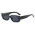 LASPOR Vintage Rectangle Sunglasses for Women Men Fashion Retro Small Square Frame Glasses UV 400 Protection Driving Black