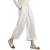 ECUPPER Womens Casual Loose Elastic Waist Cotton Trouser Cropped Wide Leg Pants