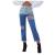 MASZONE High Waisted Jeans for Women Y2K Fashion Wide Leg Denim Pants Loose Back Butterfly Print Straight Trousers Jeans