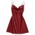 ZAFUL Women's Sexy Mini Party Club Satin Dress Spaghetti Strap Cowl Neck Slip Short Dress