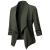 Womens Casual Work Office Draped Open Front Blazer Jacket Plus Size Loose Solid Color Ruched 3/4 Sleeve Blazers Suit